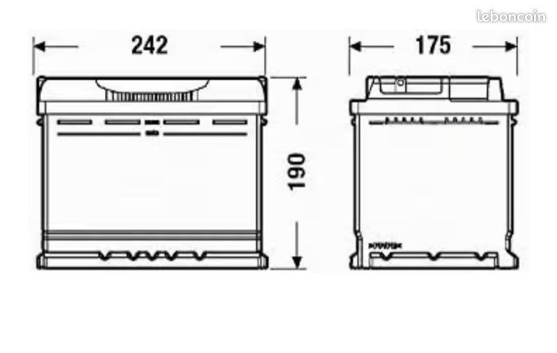Batterie EXIDE Premium EA640 64Ah 640A (image 3)