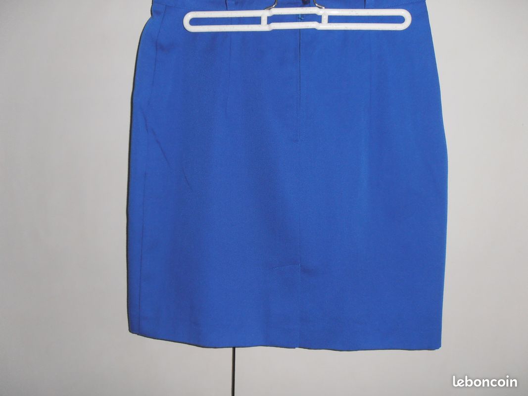 Tailleur bleu dur fermé par attaches argent vieilli HELLINE (image 3)