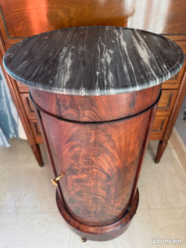 Somno Empire Acajou flammé , très beau marbre « à cuvette » Gris Turquin (rare) (image 1)
