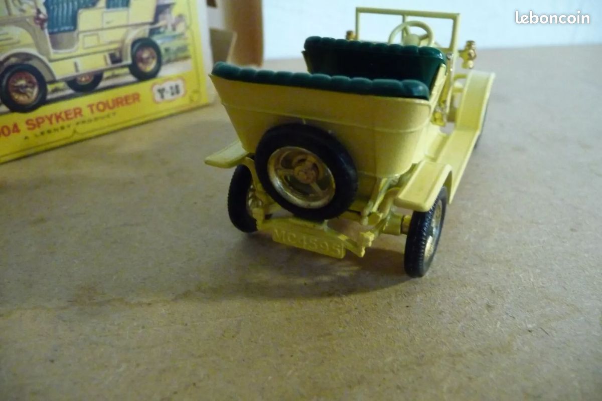 Matchbox Models of Yesteryear, Y-16 1904 Spyker, 2 variantes, jaune et jaune pâle, SANS BOÎTE, Lesney, vintage, fabriqué en Angleterre - Canada