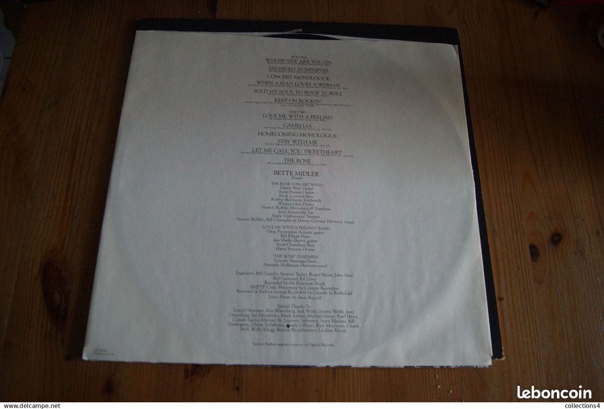 Bette midler alan bates the rose rare lp americain du film 1979 valeur+ (image 4)