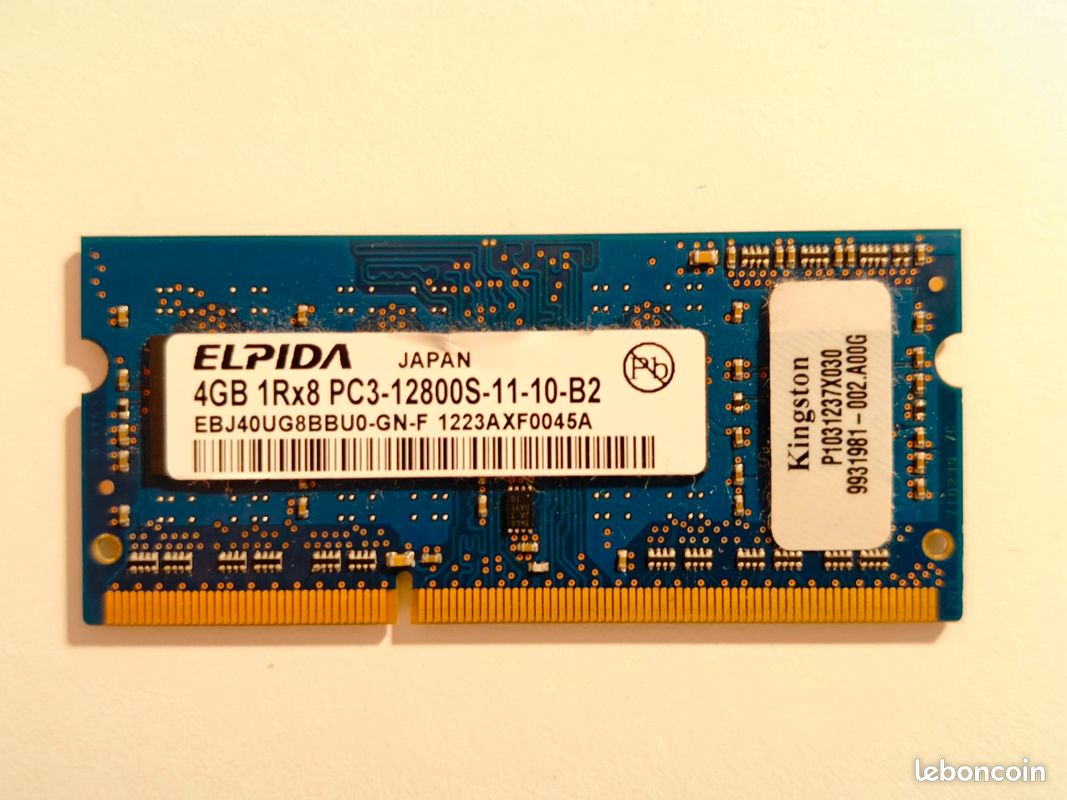 Kingston 4GB DDR3L 1600MHz 1Rx8 PC3L-12800S