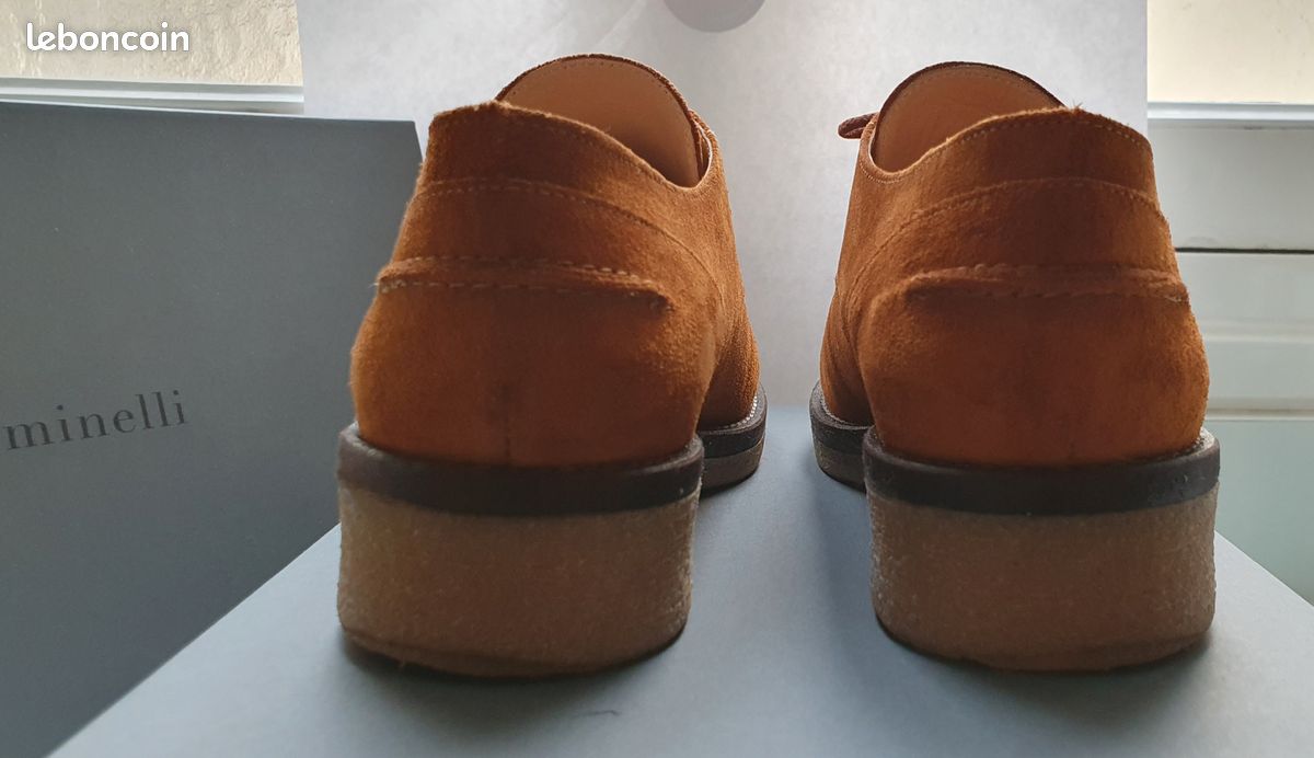 Derbies cuir velours tabac MINELLI 36 LM75 (image 5)