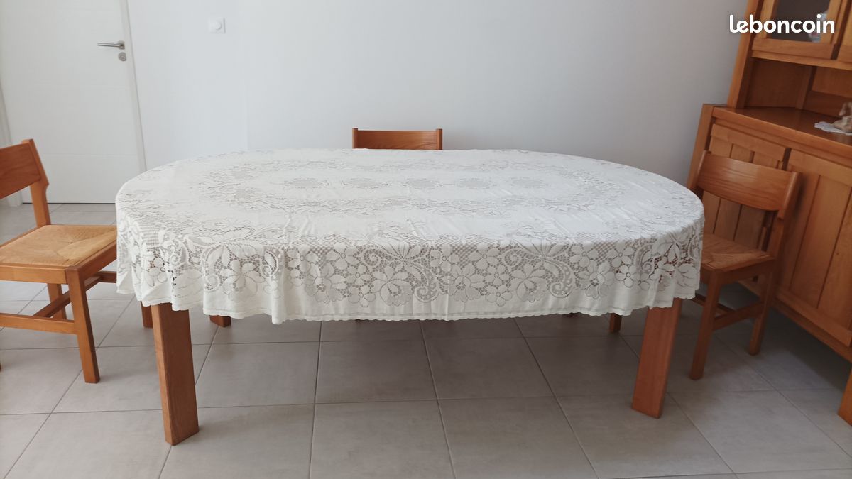 Lot de deux nappes (ronde+ovale) avec leur sous-nappe (image 3)