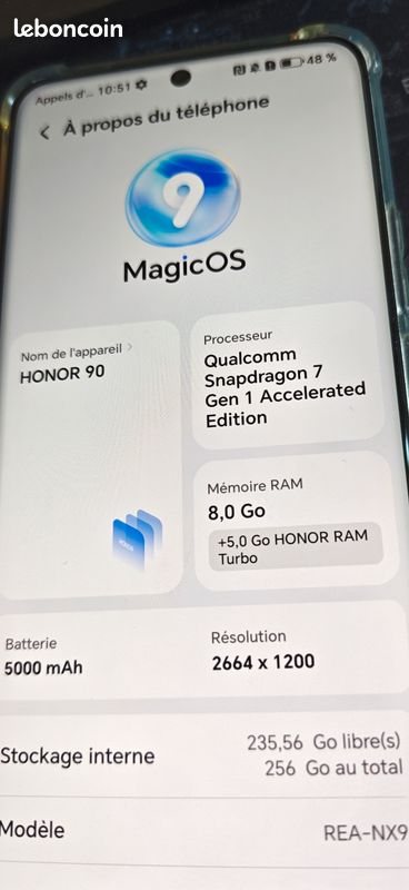 Honor 90 avec 256 go, 8 go de RAM (image 2)