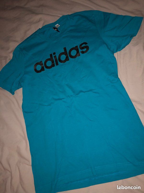 T shirt adidas bleu ciel (image 3)