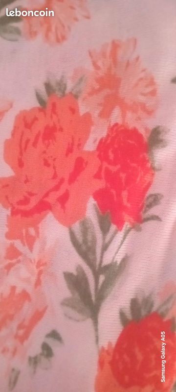 Cardigan Vintage Femme •T 36-Viscose&Soie•Motif Floral (image 6)
