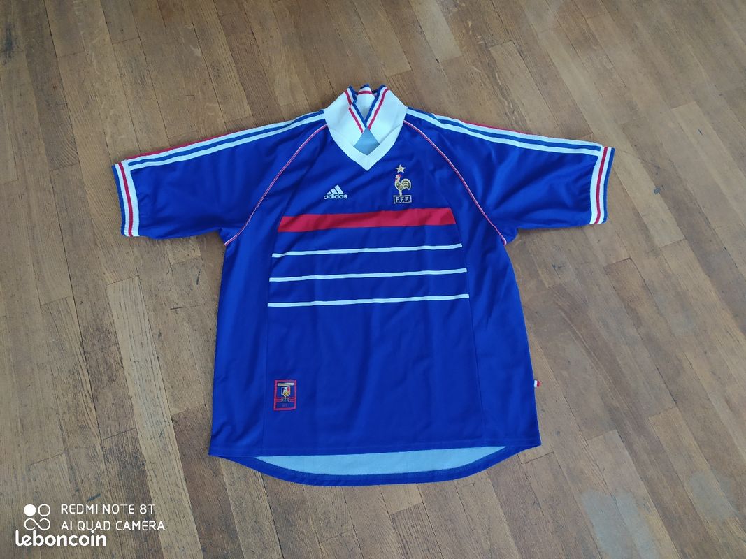 Maillot bleu équipe de France 98 avec étoile (image 1)