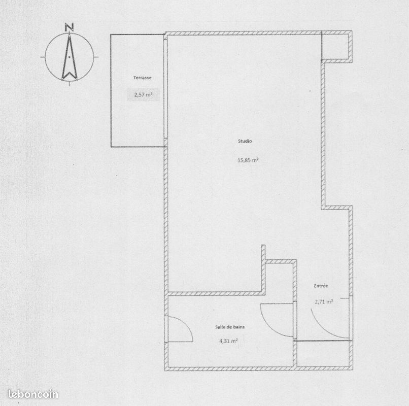 Appartement 1 pièce 23 m² · à Saint-Gilles-Croix-de-Vie · 23 m² · 460 €/mois