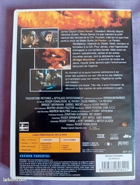 Film Recrue d'Al pacino en dvd (image 2)