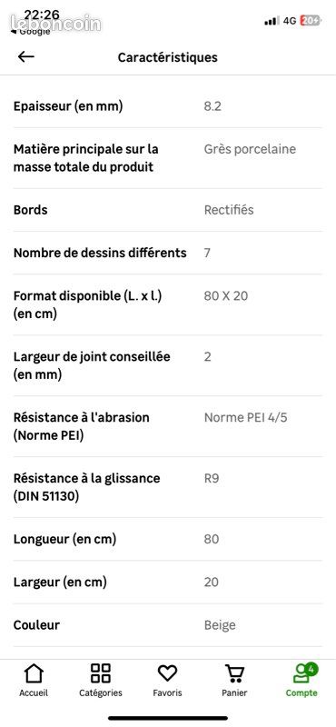 Carrelage effet bois 2m2 (image 3)