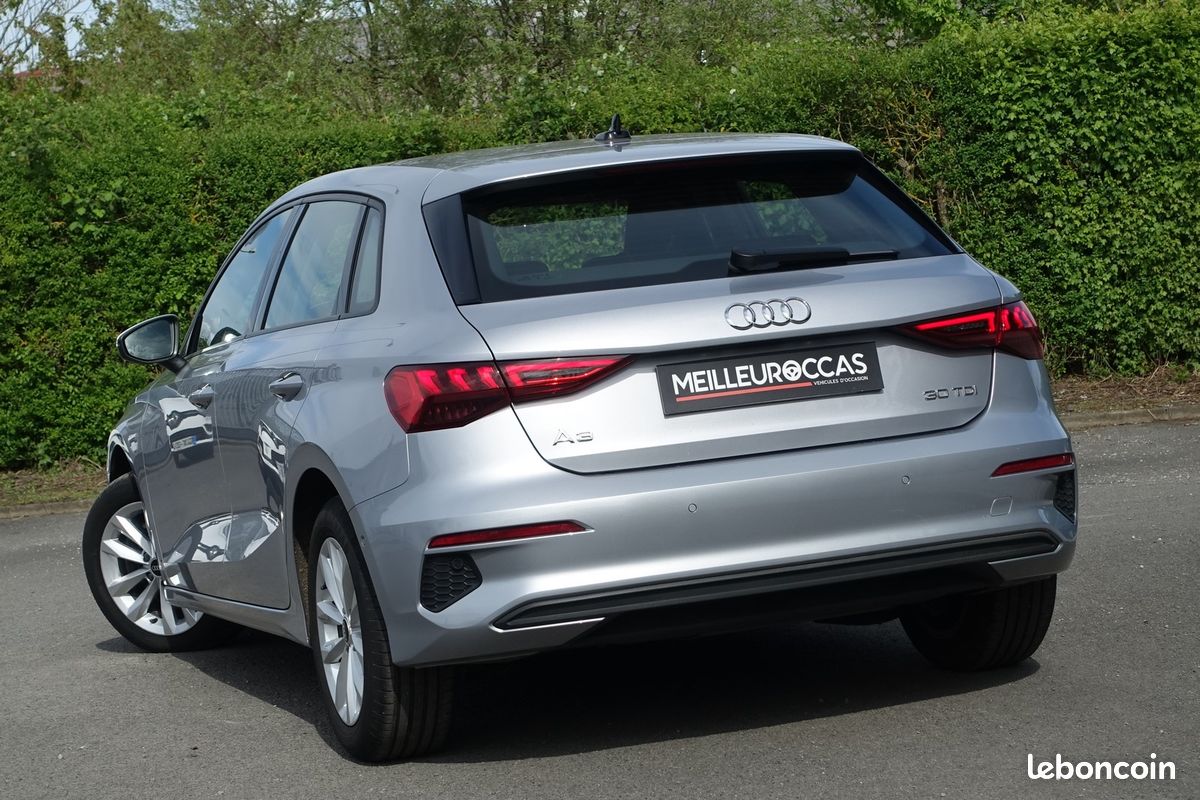 A3 Sportback 30 Tdi 116ch 2020 Virtual cockpit/Cuir sport chauffant/Gps Europe/Full LED/Park assyst/Carplay/1*Main/Garantie 12 Mois (image 3)