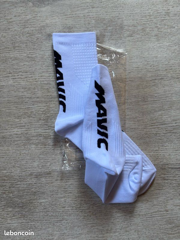 Chaussettes De Cyclisme Mavic Compression - Blanc - Taille M - Neuves Avec étiquettes