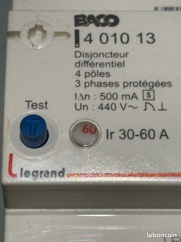 Disjoncteur De Branchement Triphasé Legrand 30/60A - Neuf En Emballage D'origine