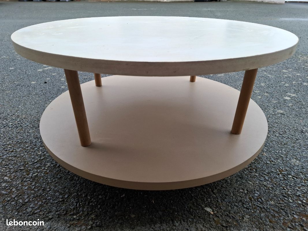 Table basse ronde 2 plateaux (image 3)