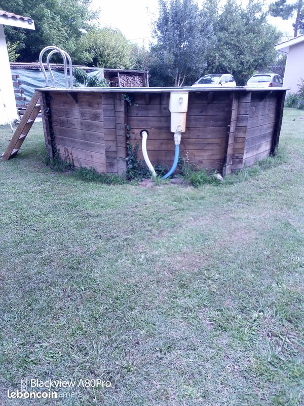 Piscine hors sol en bois avec pompe (image 3)