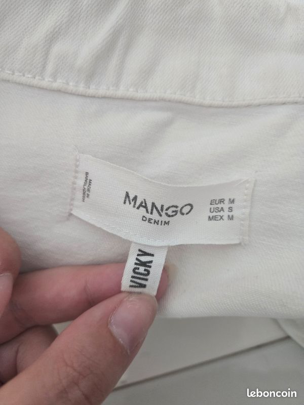 Veste en jeans blanche Vêtements