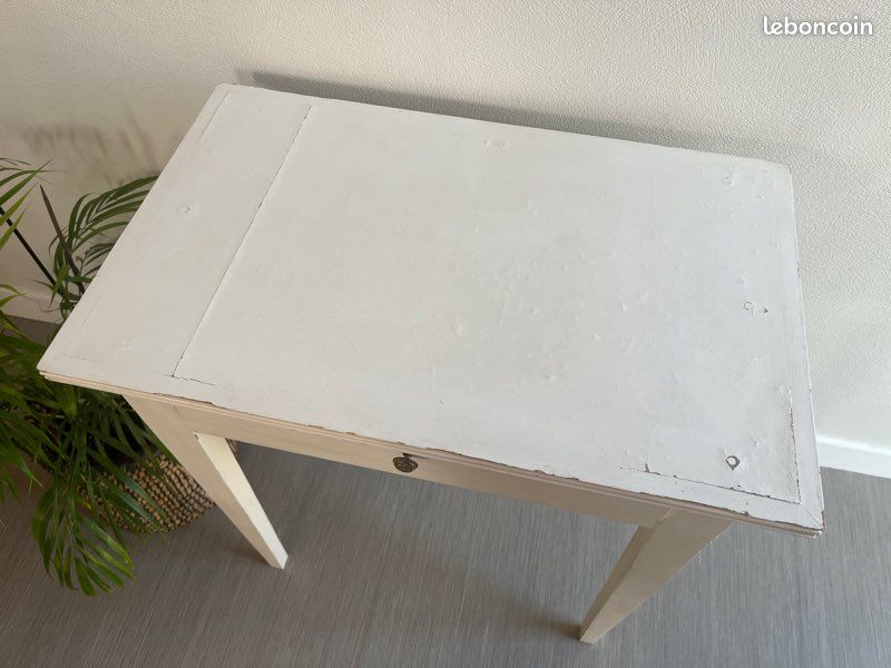 Ancienne petite table bois patiné / bureau / table d’appoint (image 3)