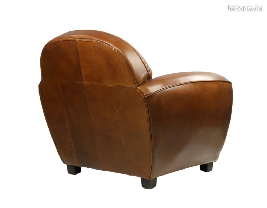 Fauteuil Club en cuir (Neuf) - Decoduweb (image 5)