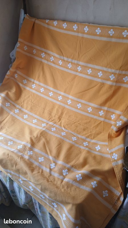 Linge nappe tissu basque orange (image 1)