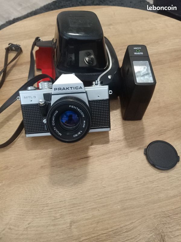 Vintage Déco Appareil Photo Praktica MTL 50 Avec Pentacon 50mm f1,8 Rétro (989