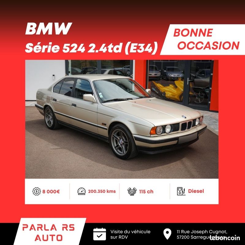 BMW 524td (E34) 2.4td 115ch (image 1)