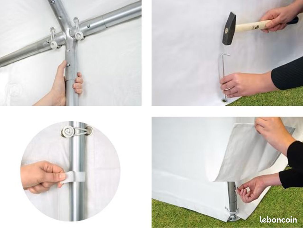 Chapiteau 4x6m Tente de Réception Barnum PVC étanche - Livraison Gratuite (image 2)