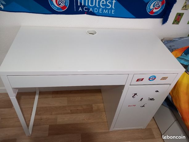 Bureau 3 Tiroirs Cm Blanc pas cher - Achat neuf et occasion