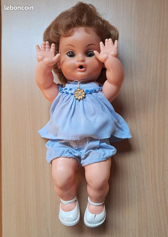 ANCIENNE BELLE POUPEE BELLA QUI FAIT PIPI FRANCE 1950 Yeux Anthelupt 54110