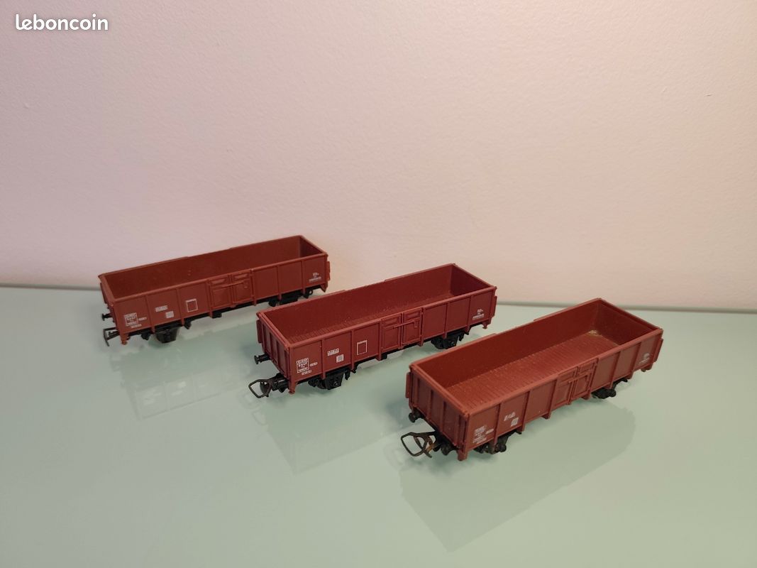 Lot De 5 Wagons Marchandises Tombereau Jouef - N°1291/25 - Échelle HO - Occasion