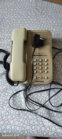 Téléphone fixe à touches Alcatel Telic vintage 1975 design F Quirin France N8698 | eBay