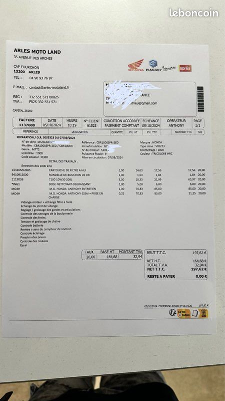 Honda CBR1000RR-R SP garantie 09/2029 (image 10)