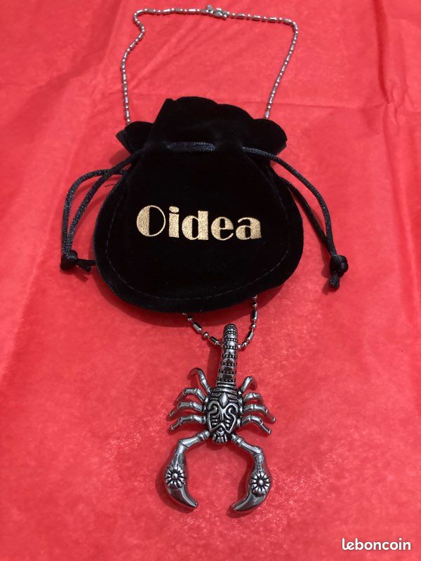 Caimeytie Collier Homme Pendentif Scorpion En Acier Inoxydable