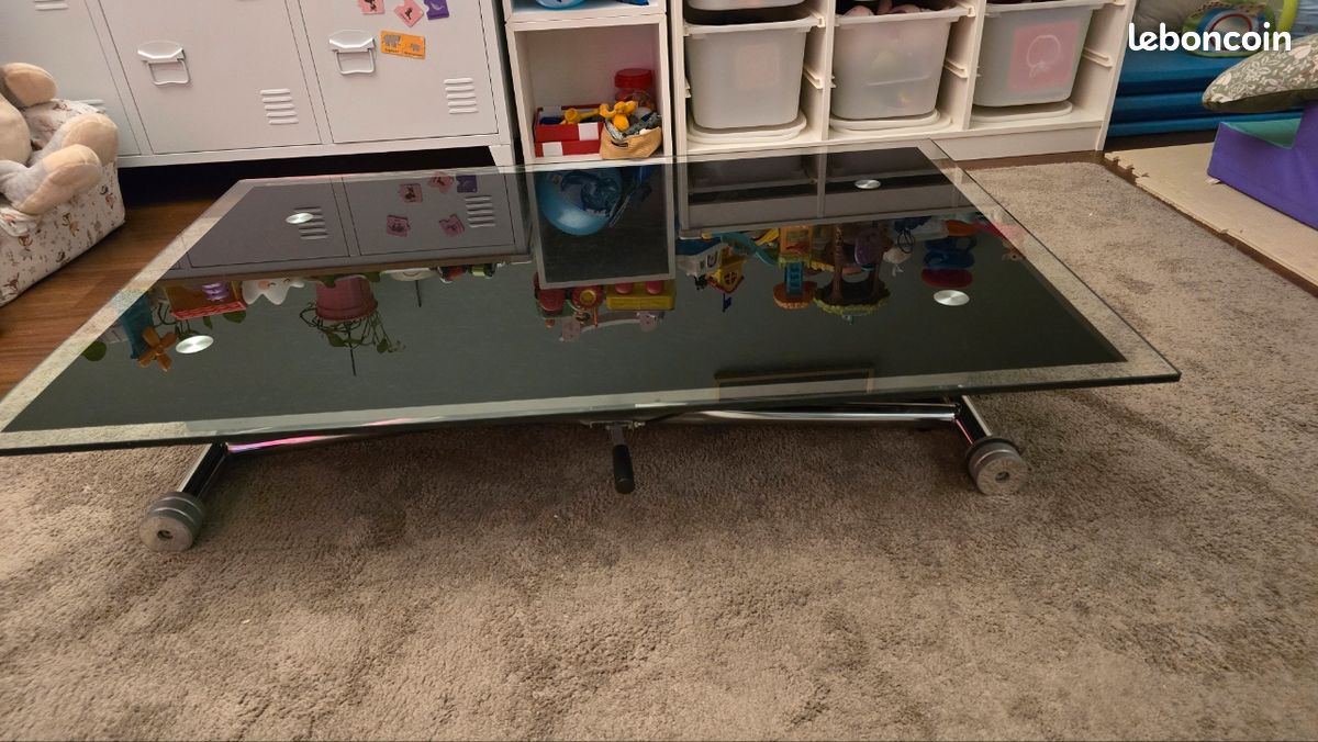 Table basse relevable UP & DOWN Noir (image 3)