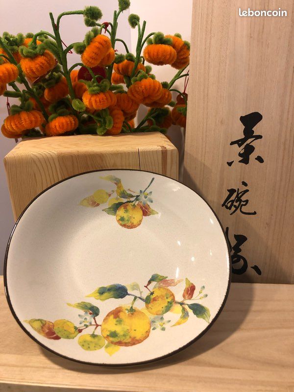 Vaisselle art à la table lot de cinq assiettes à salade céramique japonais (image 4)