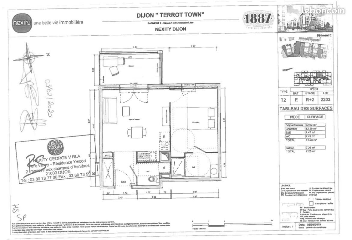 Appartement 2 pièces 41 m² · à Dijon · 41 m² · 655 €/mois