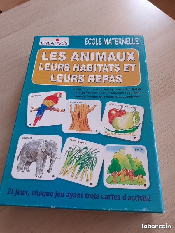 Jeu éducatif sur les animaux, leurs habitats et leurs repas (image 1)