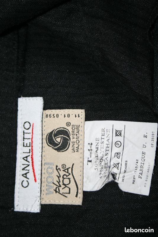 Pantalon type "costume" Gris Marque CANALETTO Taille 44 (image 4)