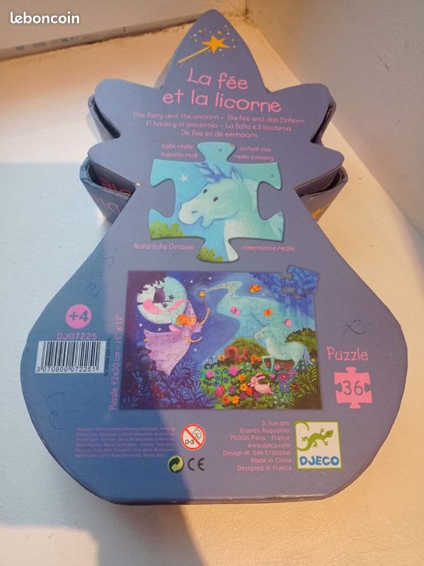 Puzzle Djeco la fée et la licorne (image 2)