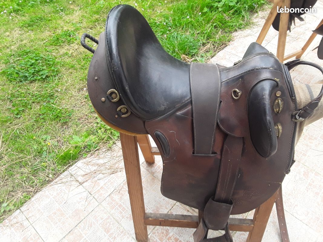 Selle de cheval australienne demi-race synthétique, selle de cheval HB avec sièg