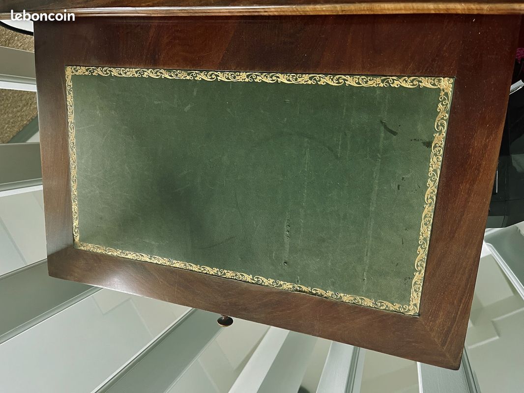 Bureau epoque louis philippe monte sur chene avec 2 tirettes retractables (image 5)