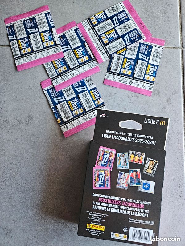 PANINI Foot 2024-2025 Ligue 1 McDonald's - Blister 12 Pochettes + 2 Offertes (98 Stickers) - Édition Collector 50 Ans