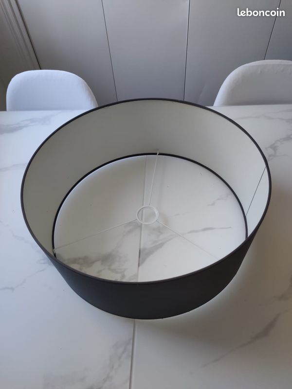 Abat jour rond, couleur gris (image 3)