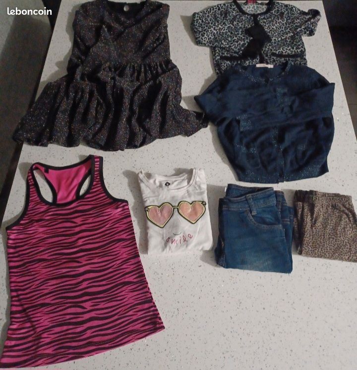 Gros Lot De Vêtements Fille 5-6 Ans - Plus De 80 Pièces + Collants Offerts, Occasion Très Bon état