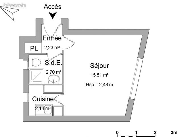 Studio 1 pièce 22 m² - Agen 47000 (image principale 4)