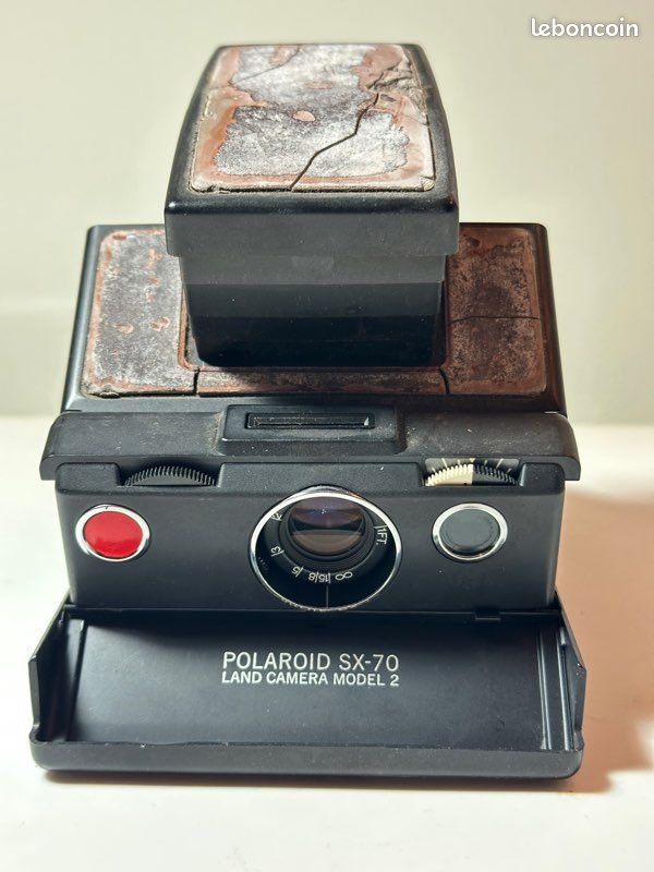 Polaroid SX-70 Argent/Marron - Appareil Photo Instantané à Soufflet - Occasion