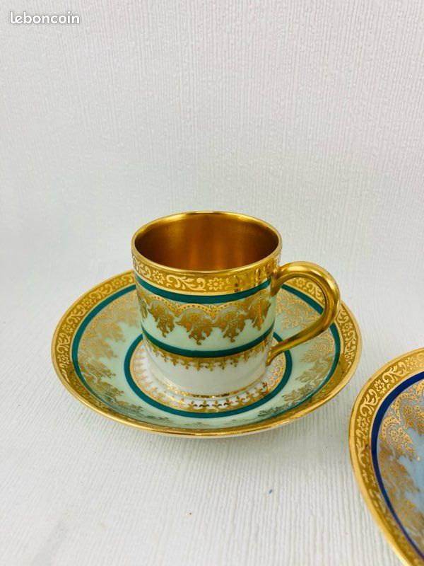 Lot De 3 Tasses à Café Anciennes En Métal Bronze - Déco Vapeur Moka Java Latte