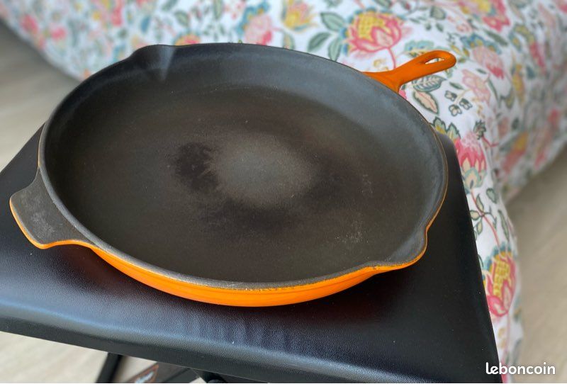 CASSEROLE POELE EN fonte émaillée Le Creuset Taille 29 orange EUR 55,00 - FR