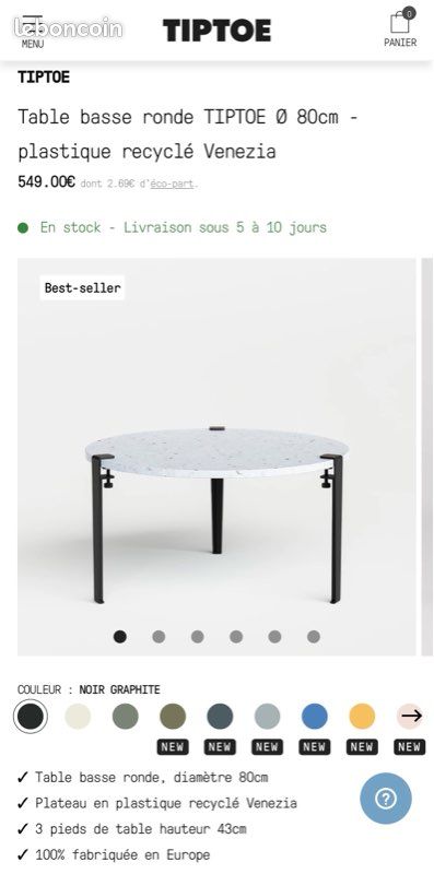 Table basse ronde TIPTOE (image 6)