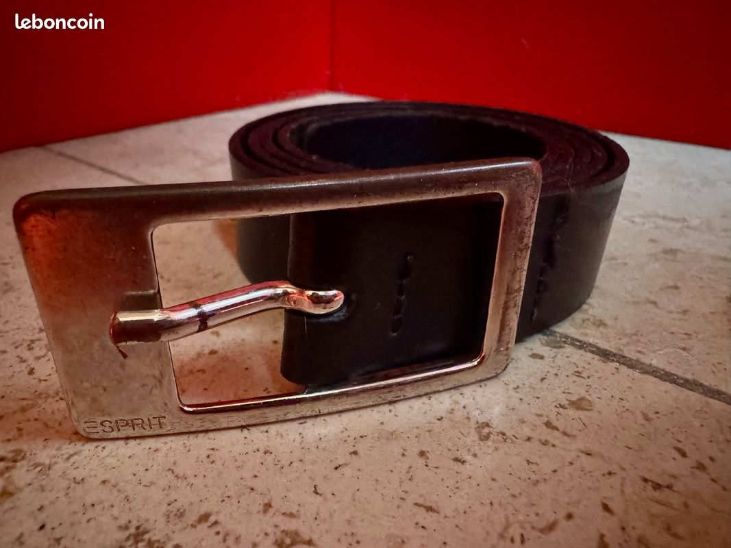 Ceinture cuir noire 85 cm ESPRIT Accessoires Bagagerie